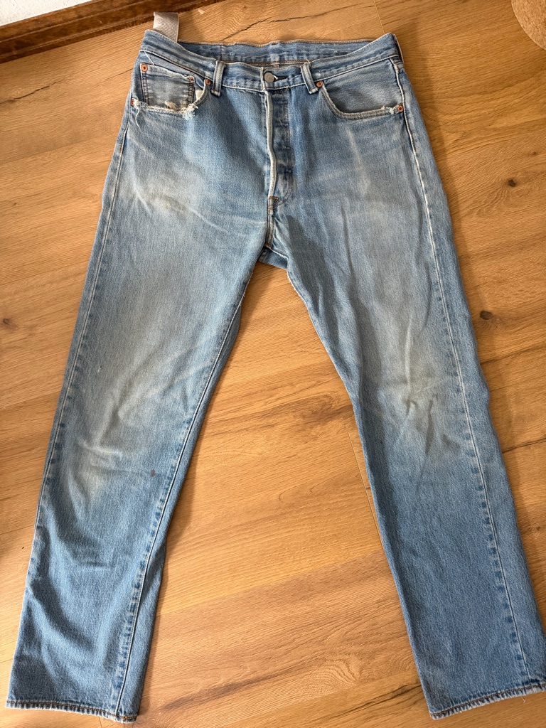 Levi's 501 35x36 Button Fly Light Blue Straight Men’s Jeans